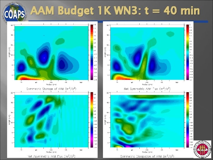 AAM Budget 1 K WN 3: t = 40 min AAM Budget 1 K WN 3: t = 40 min