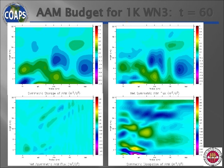 AAM Budget for 1 K WN 3: t = 60 min AAM Budget for 1 K WN 3: t = 60 min