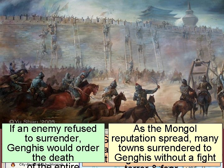 How did the Mongols create this massive empire? If an enemy refused As the