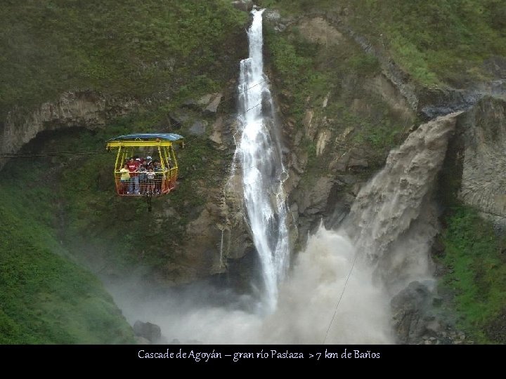 Cascade de Agoyán – gran río Pastaza > 7 km de Baños 