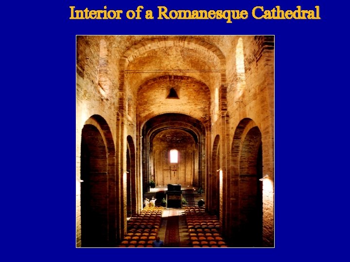 Interior of a Romanesque Cathedral 