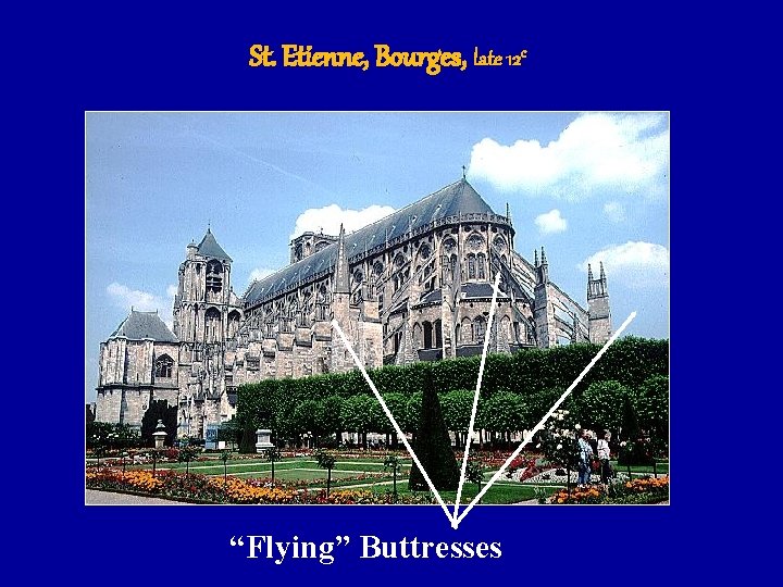 St. Etienne, Bourges, late 12 c “Flying” Buttresses 