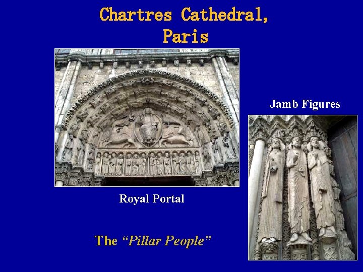 Chartres Cathedral, Paris Jamb Figures Royal Portal The “Pillar People” 