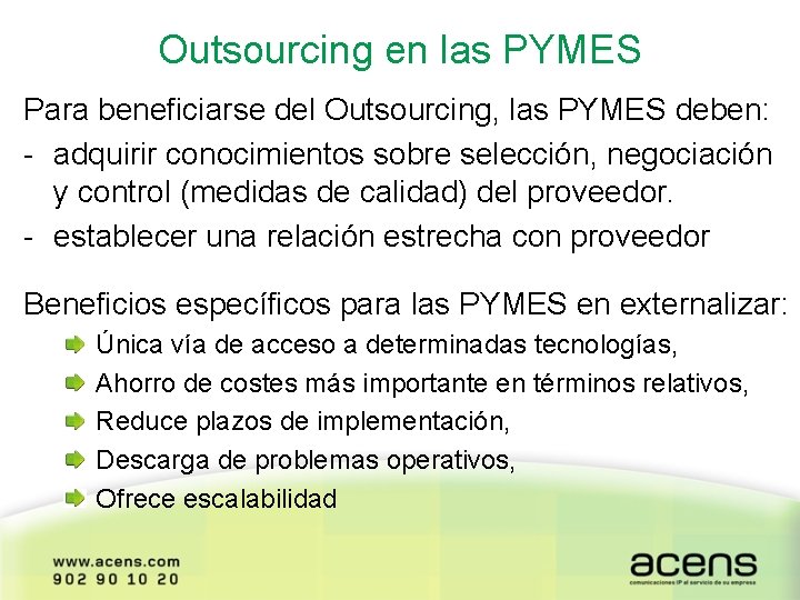 Anlisis de las modalidades y motivaciones del Outsourcing