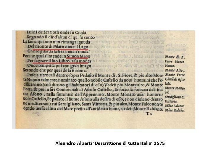 Aleandro Alberti ‘Descrittione di tutta Italia’ 1575 