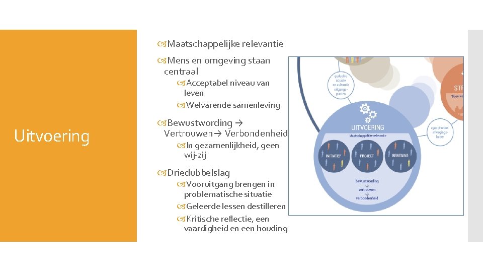  Maatschappelijke relevantie Mens en omgeving staan centraal Acceptabel niveau van leven Welvarende samenleving