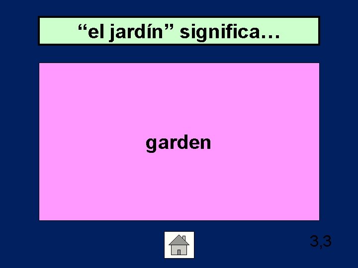 “el jardín” significa… garden 3, 3 