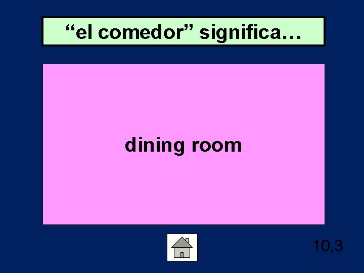 “el comedor” significa… dining room 10, 3 