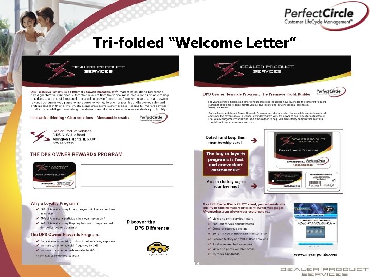 Tri-folded “Welcome Letter” 14 