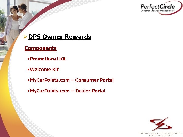 ØDPS Owner Rewards Components • Promotional Kit • Welcome Kit • My. Car. Points.