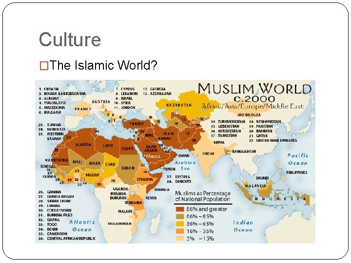 Culture �The Islamic World? 