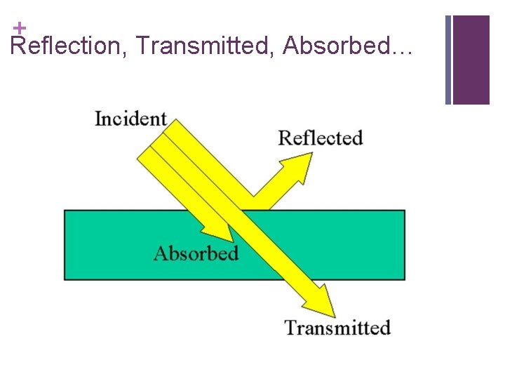 + Reflection, Transmitted, Absorbed… 