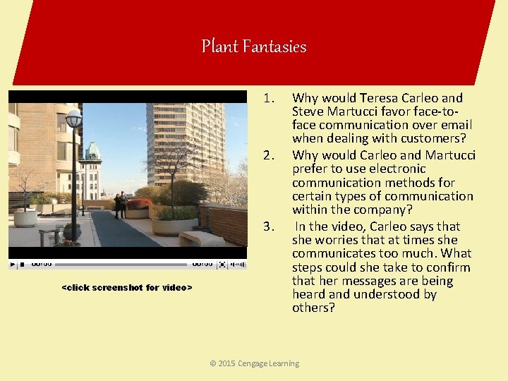 Plant Fantasies 1. 2. 3. <click screenshot for video> Why would Teresa Carleo and