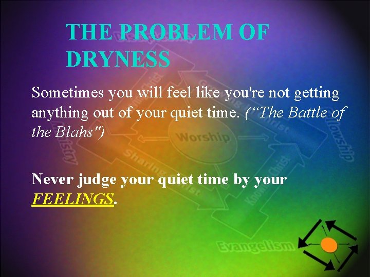 THE PROBLEM OF DRYNESS Sometimes you will feel like you're not getting anything out