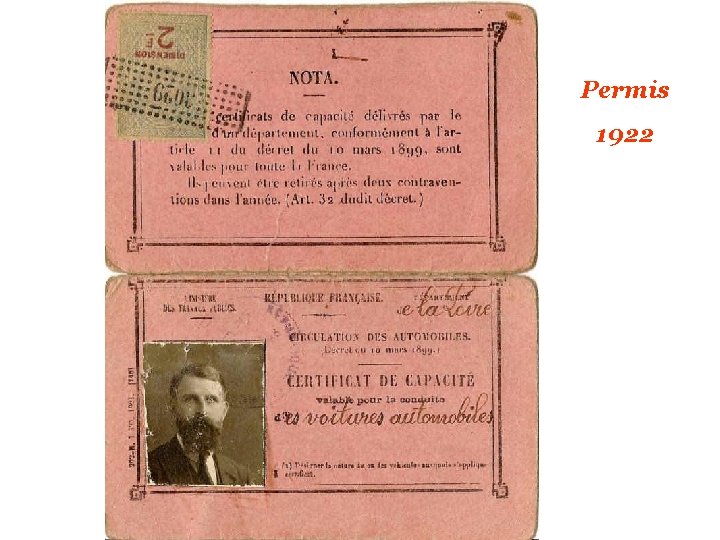 Permis 1922 