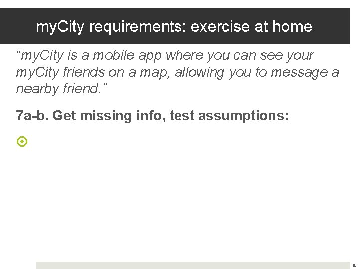 my. City requirements: exercise at home “my. City is a mobile app where you