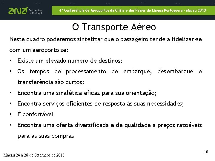 4ª Conferência de Aeroportos da China e dos Países de Língua Portuguesa – Macau