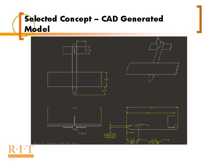 Selected Concept – CAD Generated Model 