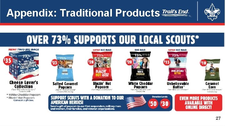 Appendix: Traditional Products $X $X 27 