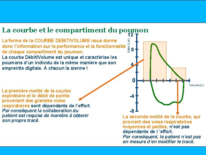 www. mediflux. fr La courbe et le compartiment du poumon La forme de la