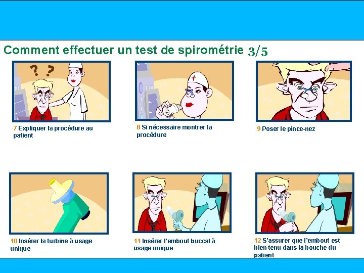 www. mediflux. fr Comment effectuer un test de spirométrie 3/5 7 Expliquer la procédure