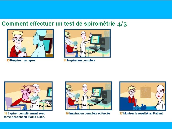 www. mediflux. fr Comment effectuer un test de spirométrie 4/5 13 Respirer au repos