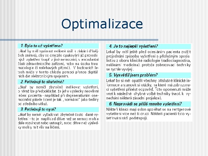 Optimalizace 