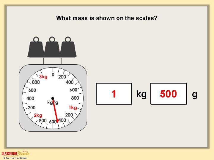 What mass is shown on the scales? 1 © Classroom Secrets Limited 2018 kg