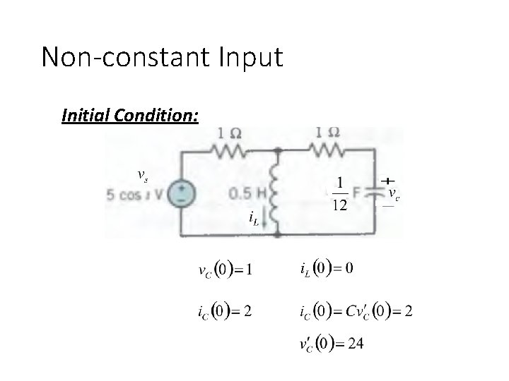 Non-constant Input Initial Condition: 