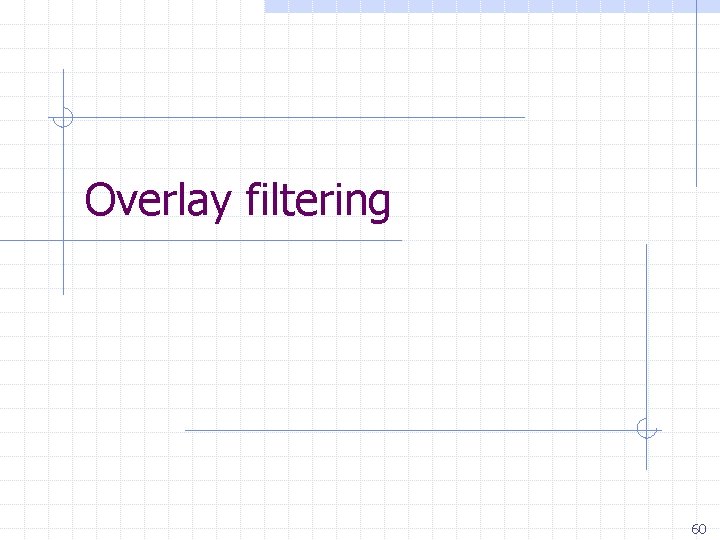 Overlay filtering 60 