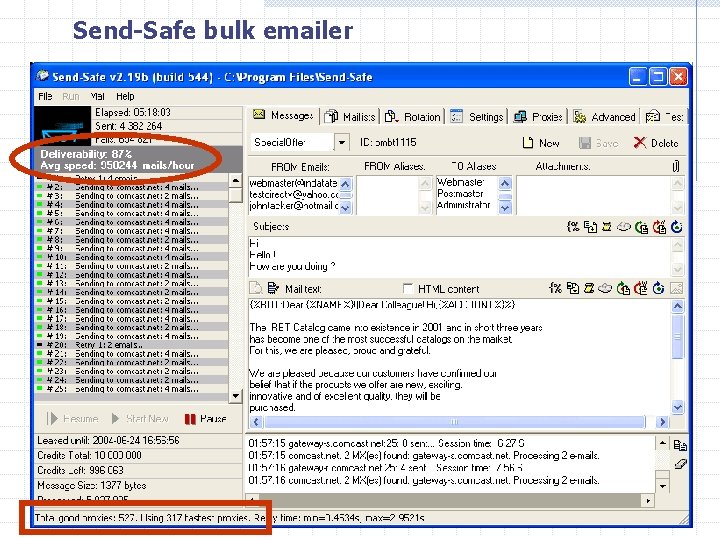 Send-Safe bulk emailer 