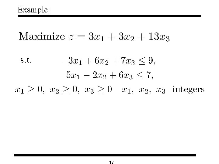 Example: s. t. 17 