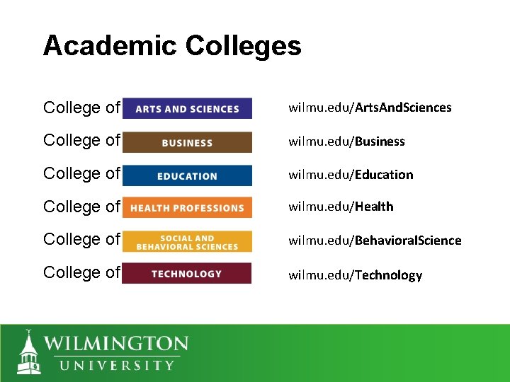 Academic Colleges College of wilmu. edu/Arts. And. Sciences College of wilmu. edu/Business College of