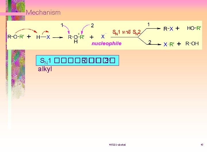 Mechanism SN 1 ������� R ���� 3 o alkyl 403221 -alcohol 43 