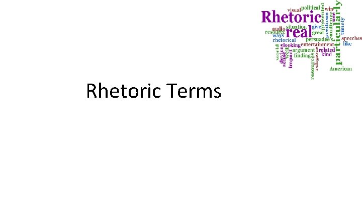 Rhetoric Terms 