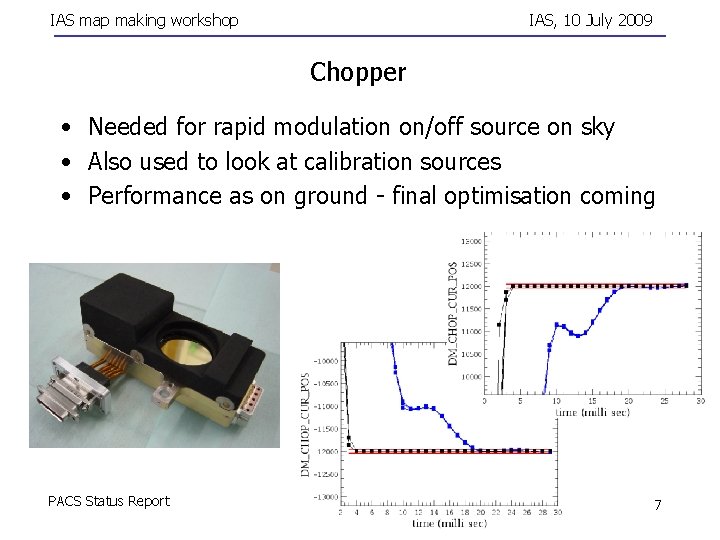 IAS map making workshop IAS, 10 July 2009 Chopper • Needed for rapid modulation