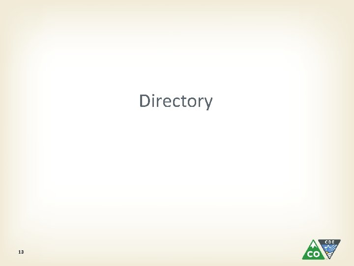 Directory 13 