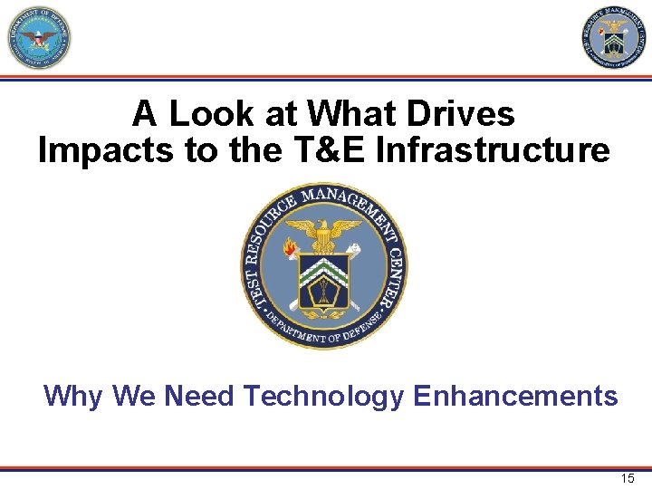 A Look at What Drives Impacts to the T&E Infrastructure Why We Need Technology