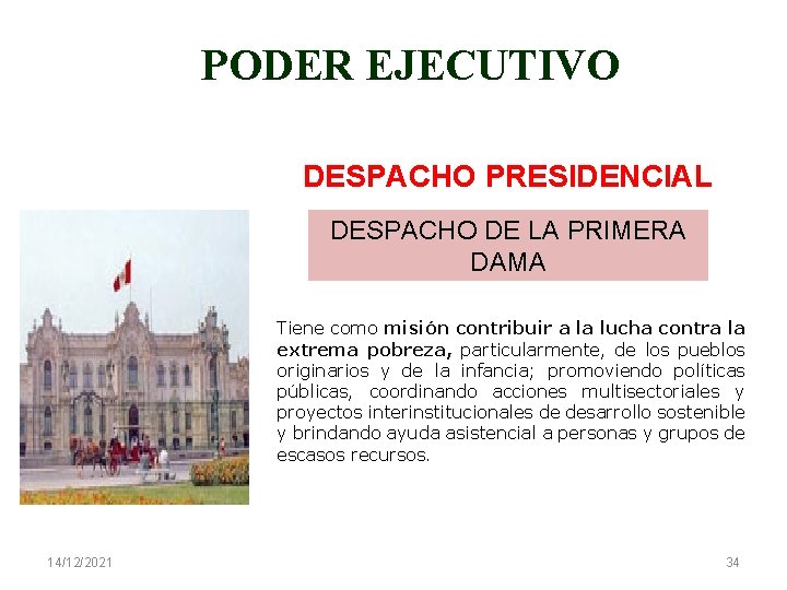 PODER EJECUTIVO DESPACHO PRESIDENCIAL DESPACHO DE LA PRIMERA DAMA Tiene como misión contribuir a