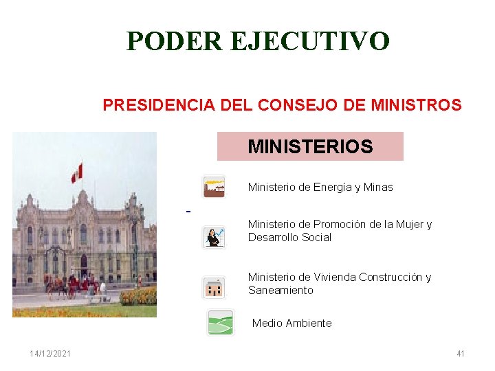 PODER EJECUTIVO PRESIDENCIA DEL CONSEJO DE MINISTROS MINISTERIOS Ministerio de Energía y Minas Ministerio