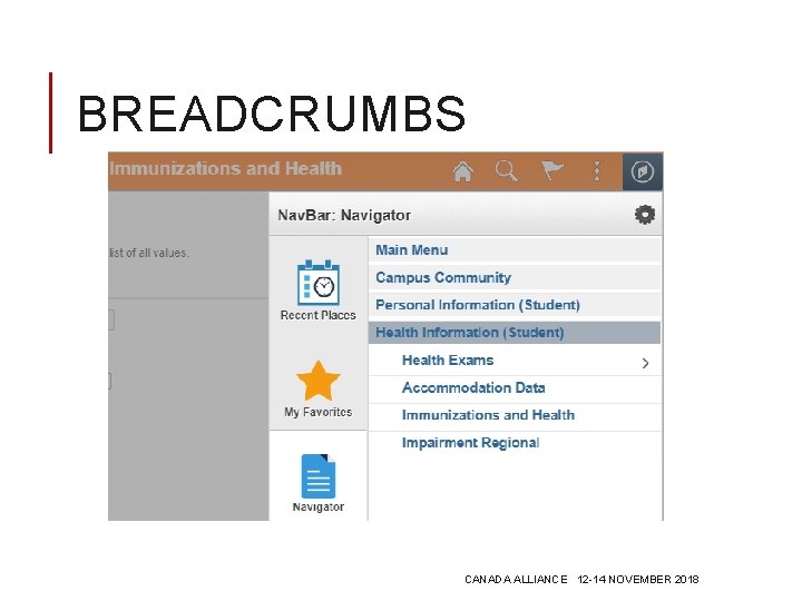 BREADCRUMBS CANADA ALLIANCE 12 -14 NOVEMBER 2018 