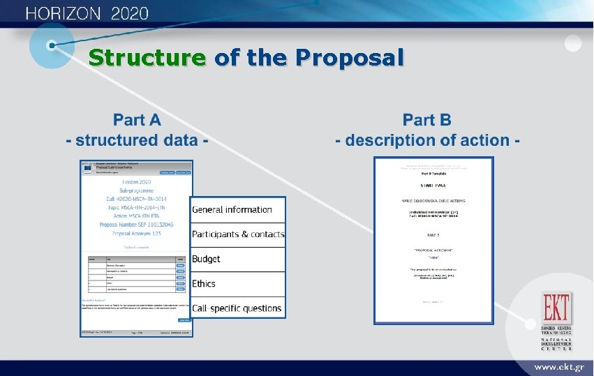 Structure of the Proposal 