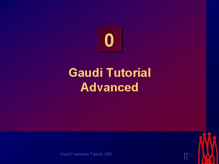 0 Gaudi Tutorial Advanced Gaudi Framework Tutorial, 2001 