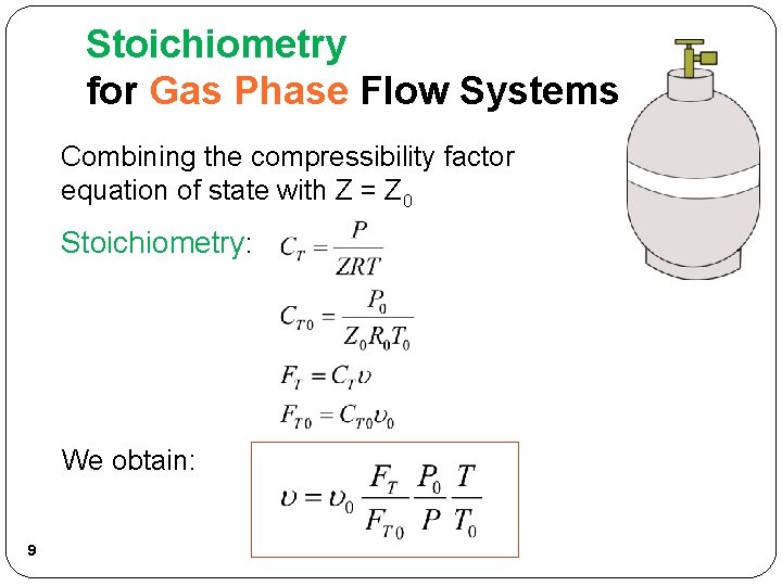Stoichiometry for Gas Phase Flow Systems Combining the compressibility factor equation of state with