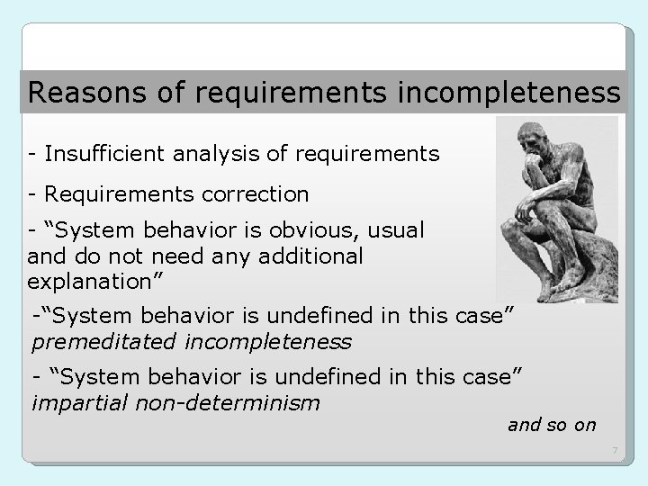 On requirements completeness analysis method Viktoria Gingina Scientific