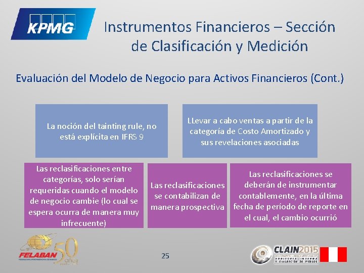 Instrumentos Financieros – Sección de Clasificación y Medición Evaluación del Modelo de Negocio para