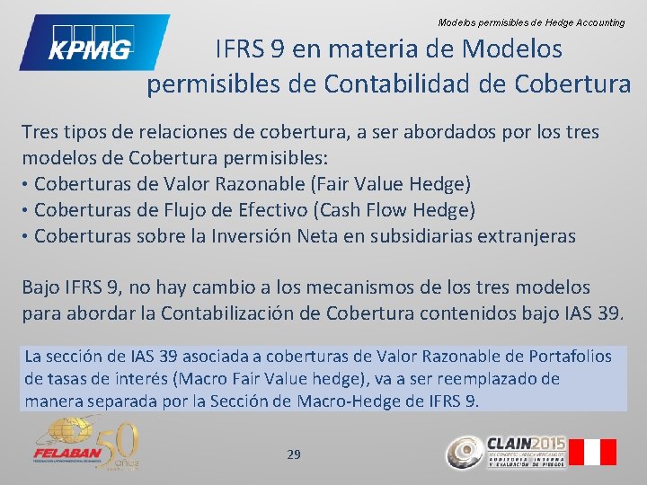 Modelos permisibles de Hedge Accounting IFRS 9 en materia de Modelos permisibles de Contabilidad