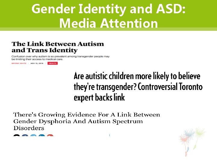 Gender Identity and ASD: Media Attention 