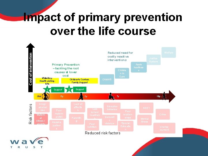 Cost of intervention Impact of primary prevention over the life course Reduced need for