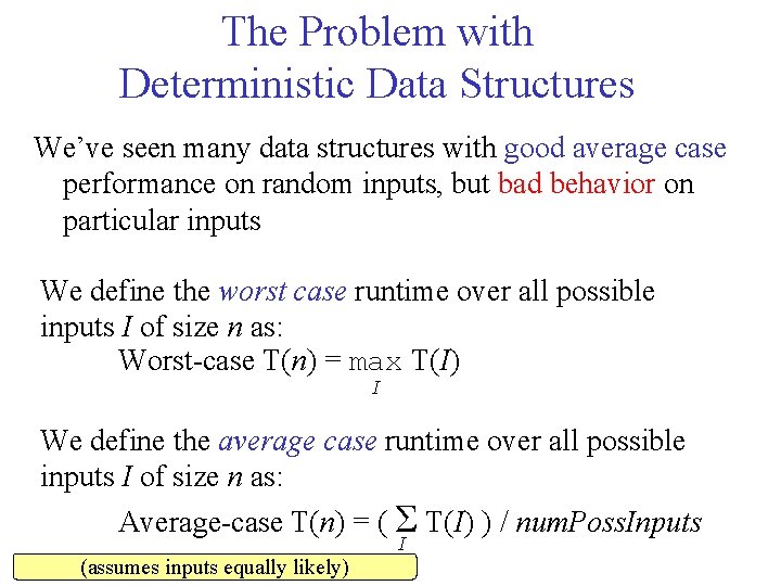 CSE 326 Data Structures Topic 15 Random Algorithms